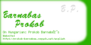 barnabas prokob business card